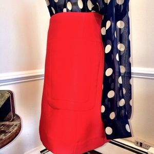 Mad Man bright orange retro mini skirt